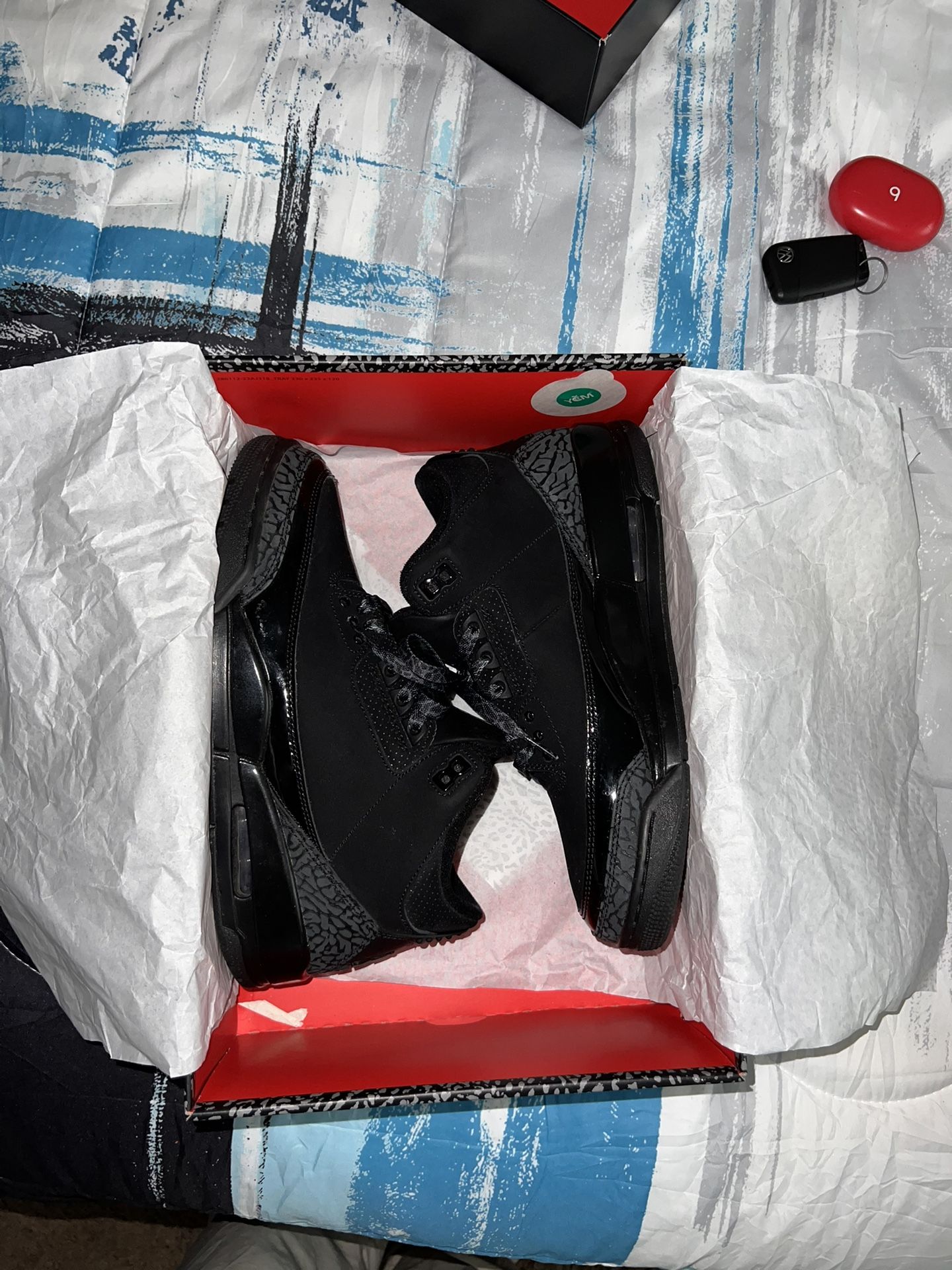 Retro 3 Black Cat Size 8 Men’s