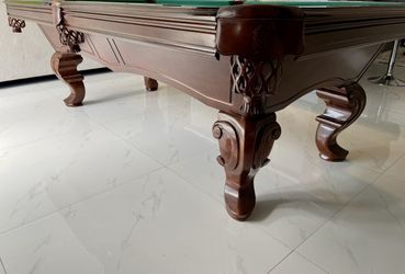 Elegant Brown Pool Table 8’ (Free Delivery & Pro Setup) New Felt Any Color + All Accessories Provided 