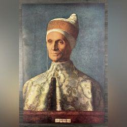 Original Vintage Fine Art Print GIOVANNI BELLINI Portrait Doge Leonardo Loredano 1930’s Printed Antique Artist Collectible Venice Inquisition