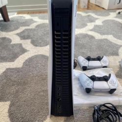 PlayStation 5 Console Bundle with DualSense Controllers – Great Condition