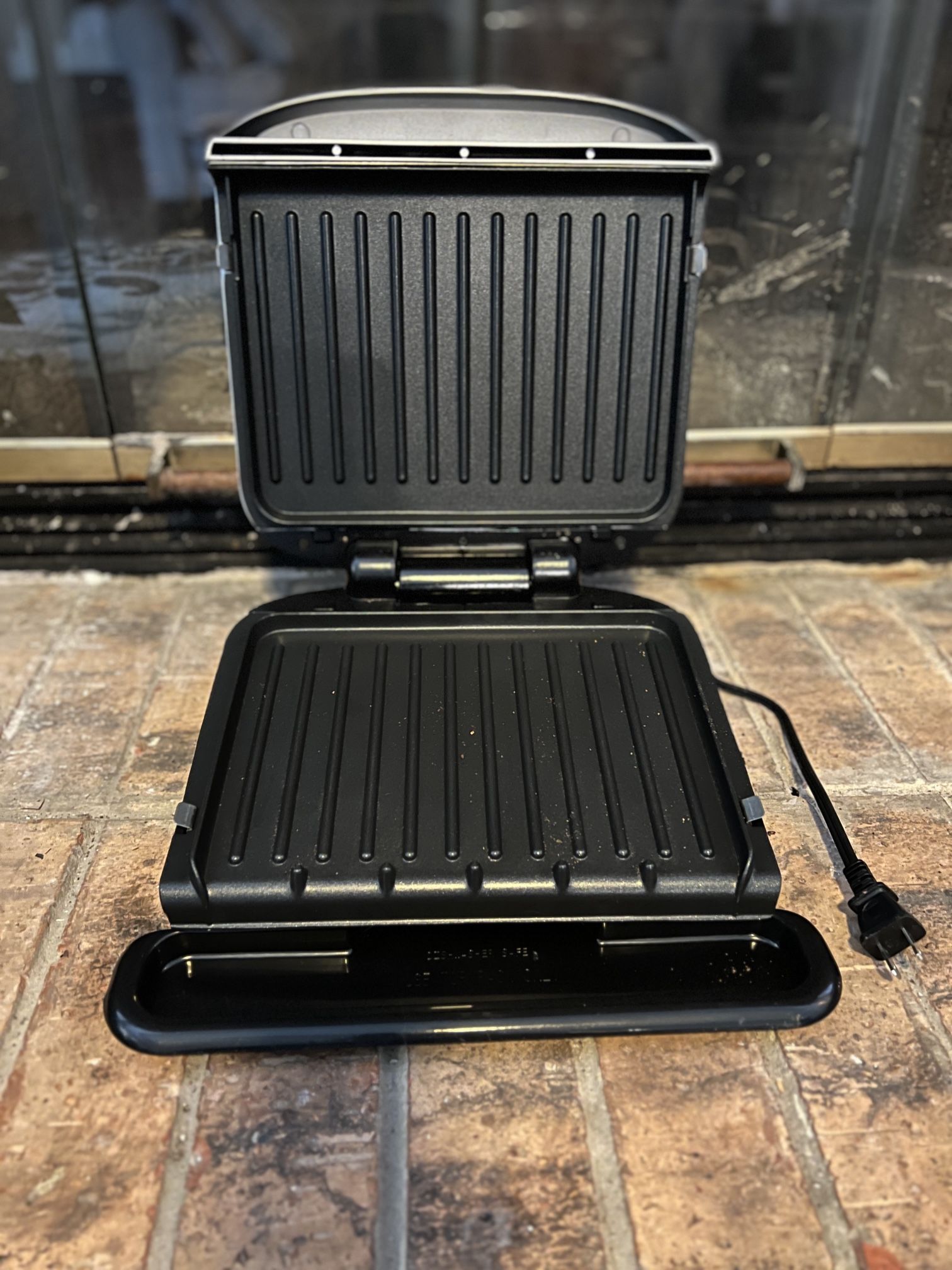 George Foreman 4-Serving Removable Plate Grill and Panini Press, Platinum, GRP3060P