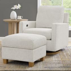Thomasville Arland Park Swivel Glider Chair with Storage Ottoman