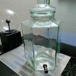 Vintage Glass Pitcher With Spigot