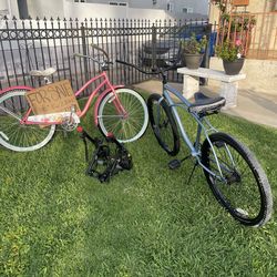 Bike $100 for two cruisers and rack