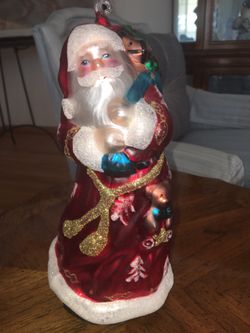 Christmas Glass Santa Claus