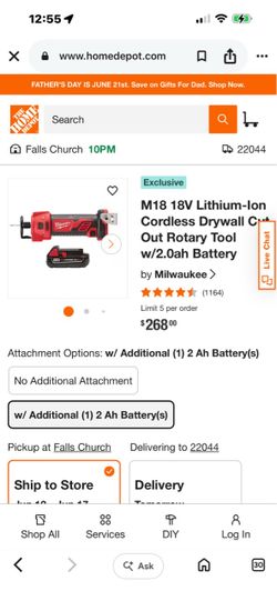 New M18 18V Lithium-lon Cordless Drywall Cu* Out Rotary Tool  with battery and charger .