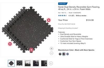 Norsk Dual Density Gym Flooring (Black with Neon Specks)