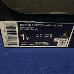 Jordan Size 1y
