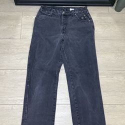 Y2K 2000s Harley Davidson Black Denim Jean Straight Baggy Pants