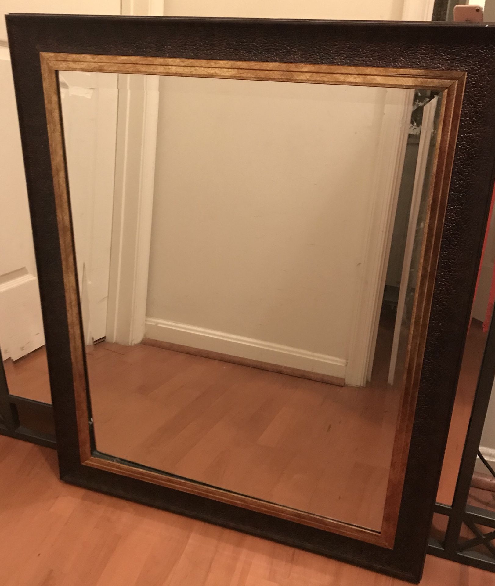 Brown an Gold Framed Mirror