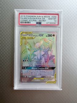 Arceus & Dialga & Palkia GX PSA 10 Secret Rare