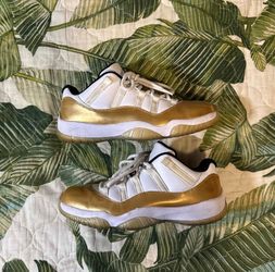 Air Jordan 11 Low White Gold Sneakers