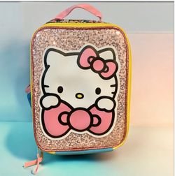 Hello Kitty Sparkle Blue & Pink Lunch Bag