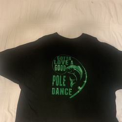 Black shirt, bow, dance, graphic