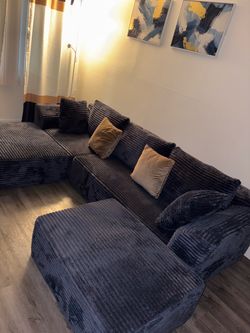 Blue sectional sofa