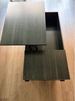 Wood lift top table 19.7 D 39 W 17 H