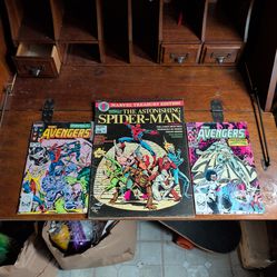 Three classic comic books when marvel treasury edition Spider-Man