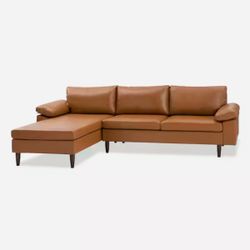 Tan Artificial Leather Sectional