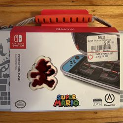 PowerA Super Mario Bros. Running Mario Protection Case for Nintendo Switch and N