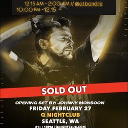 2 Tix to ATB @ Q NIGHTCLUB