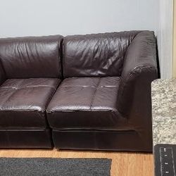 Two Piece Leather Sofa