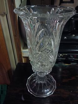 Towle  crystal large hurricane candle lamp for sale.