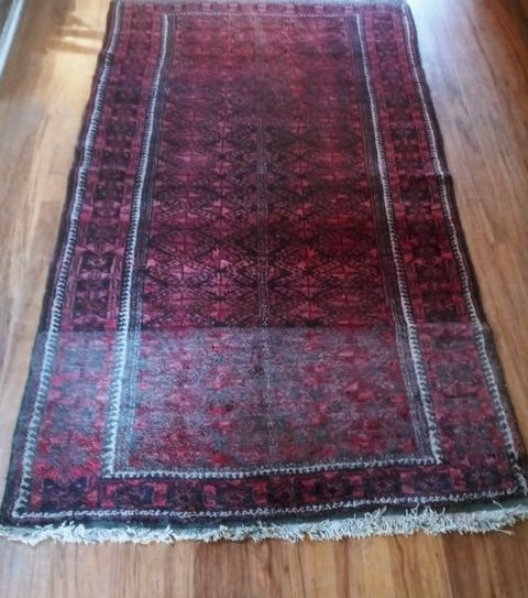 Afghan Baluch tribal handwoven carpet