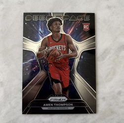 2023-24 Panini Prizm Deep Space Insert Card #4 Amen Thompson Rockets RC Rookie