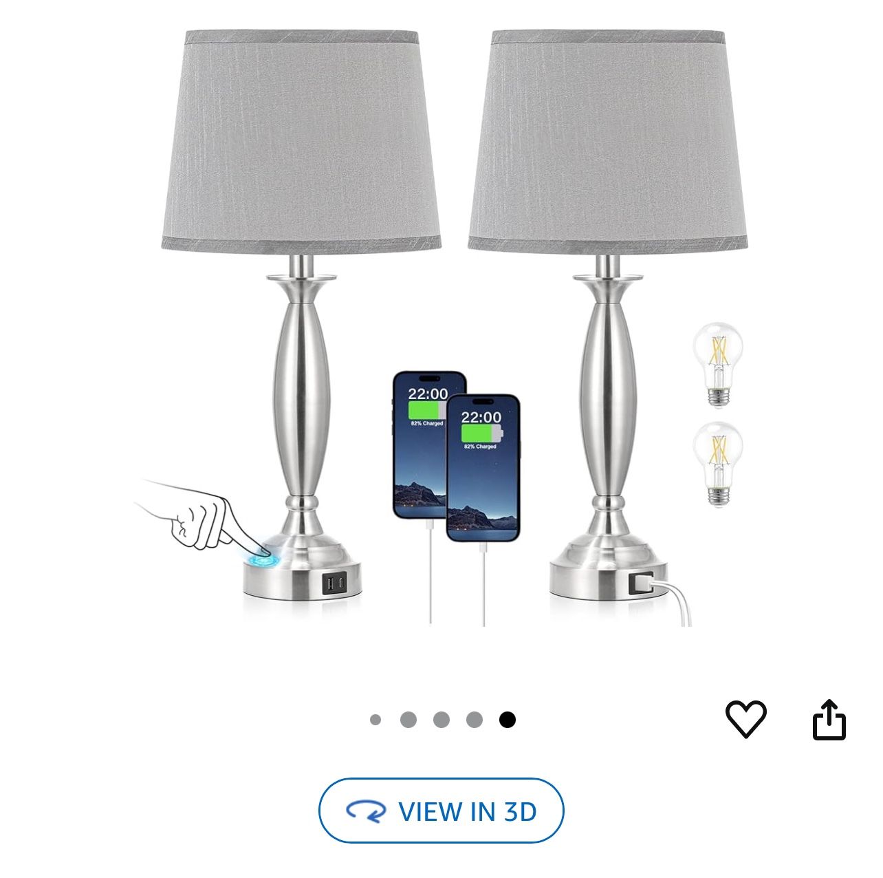 Bedside Lamp with USB