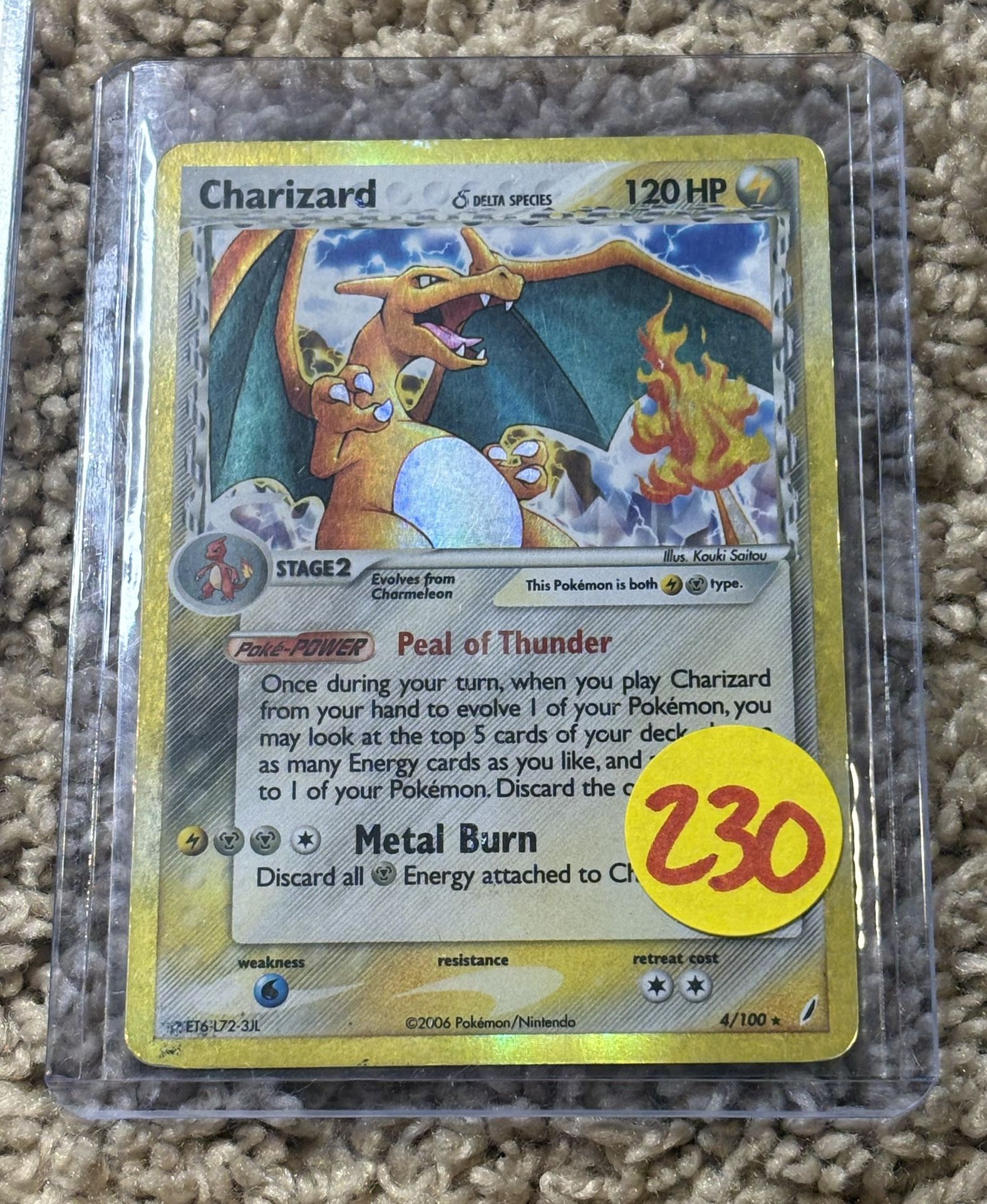 Gengar, Charizard, Pikachu Pokemon Cards For Sale From $70 To $250. Price  On Each Card