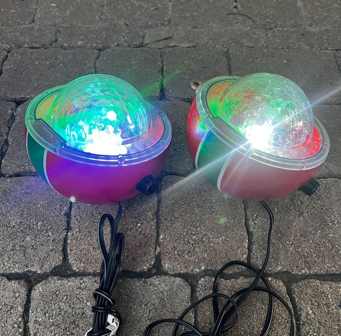 Large Green White Blue Ornament Yard Lights Halloween Christmas Decor- $15 Each 