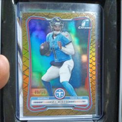 Cam Ward Bowman Chrome Gold Refractor 48/50