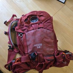 Two Osprey Kode 32 snow Backpacks