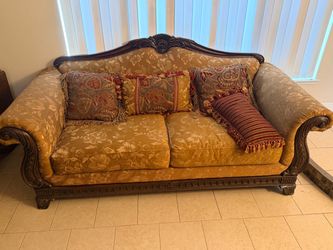 Antique looking couch and chair set for sale