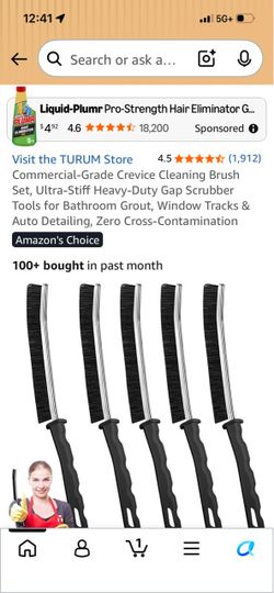 TURUM Commercial-Grade Crevice Cleaning Brush Set