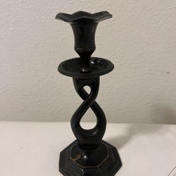 bronze candle holder 9.1/2 in very good condition