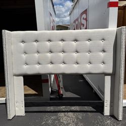 Tuft White cream Padded Headboard