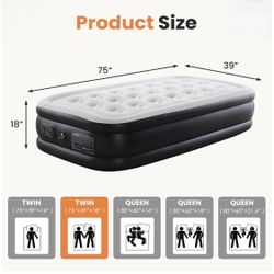 Twin Size 18" Air Mattress