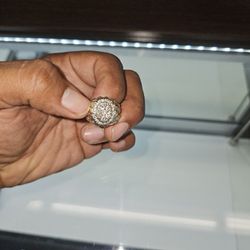 14K Gold Mens Diamond Ring