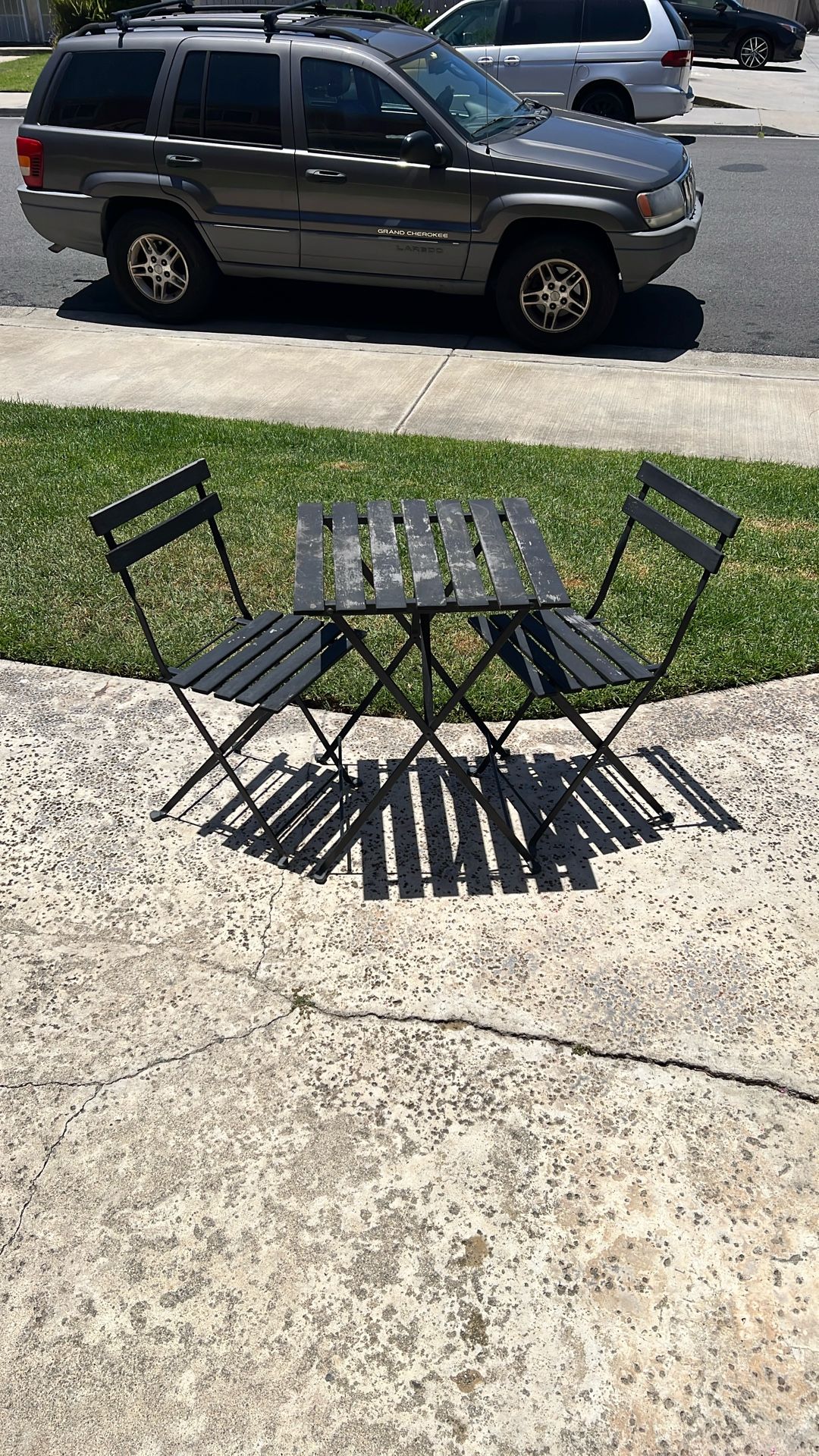 Folding table and chairs