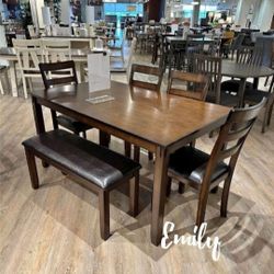 Beautiful 6-Pc Dining Table Sets Brand New ‼️