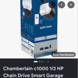 New Chamberlain c1000 1/2 HP Chain Drive Smart Garage Door Opener