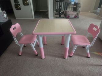 Kids Table and Chair Set Pink