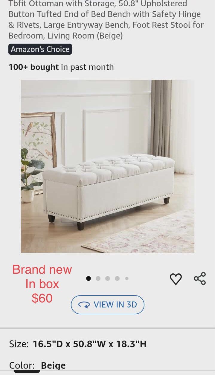 Brand New Storage Ottoman