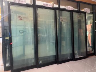 Iron aluminum Multi sliding glass doors 12’x8’ -2-sets each $8999 XXXO-OXXX