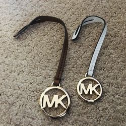 2 Authentic Michael kors Gold Polished Purse Fob