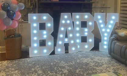 4FT Marquee Light Up Letters - Cool White Light Up Letters