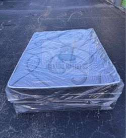 NEW FULL SIZE 54x75” MATTRESS AND BOX SPRING-2pcs