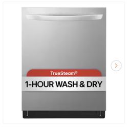LG 24 in. PrintProof Stainless Steel Smart Top Control Dishwasher with 1-Hour Wash and Dry, QuadWash Pro and TrueSteam