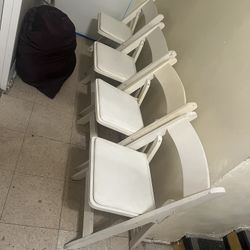 4 Wood Foldable Chairs 